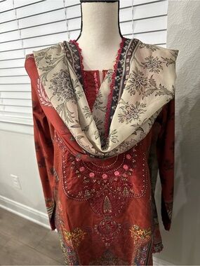 New Arrivals Pakistani Maria.B  Embroidered Luxury 3-Piece Lawn Suit Brand New